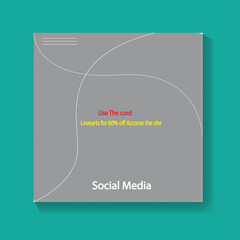 Distal Business Marketing social Media Post Template and Banner Free Vector. - obrazy, fototapety, plakaty
