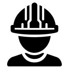 helmet Icon vector silhouette, Helmet vector icon, worker helmet silhouette, black color white background