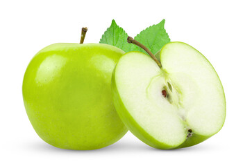 green apple isolated on white background