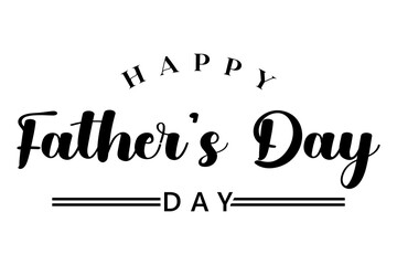 Happy fathers day lettering vector illustration.