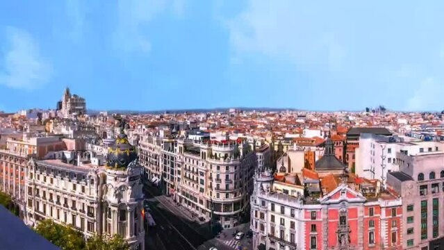 Madrid, Spain - the  time lapse footage