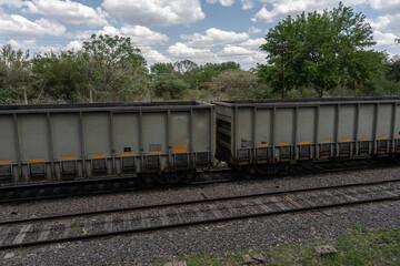 Obraz premium freight train stopped in a place