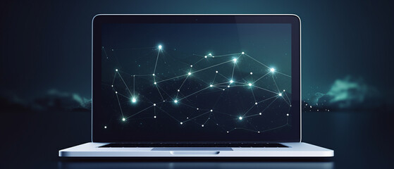 technology network, focusing on sleek design and sophisticated aesthetics, suitable for commercial use