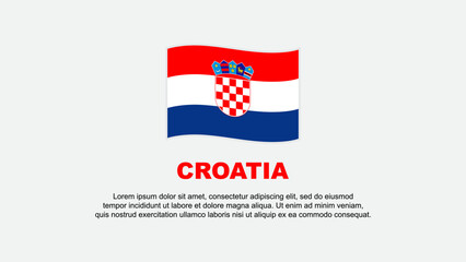 Croatia Flag Abstract Background Design Template. Croatia Independence Day Banner Social Media Vector Illustration. Croatia Background