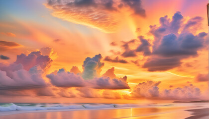 Enchanting Sunsets Across Horizons: A Kaleidoscope of Diverse Twilight Moments.(Generative AI)