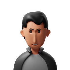 Man avatar 3d illustration