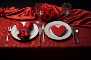 valentines table setting 