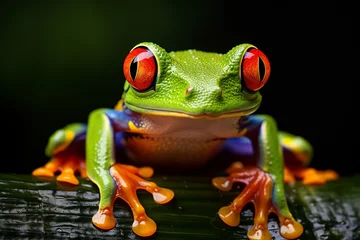 Gordijnen red eyed tree frog © damien