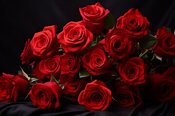 Naklejka premium bunch of red roses