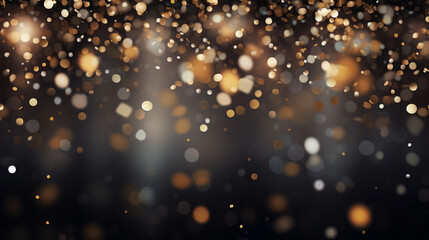 golden bokeh background banner