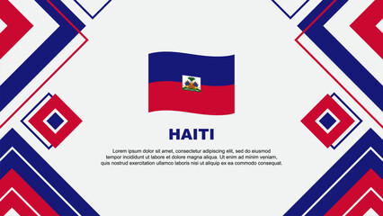 Haiti Flag Abstract Background Design Template. Haiti Independence Day Banner Wallpaper Vector Illustration. Haiti Background