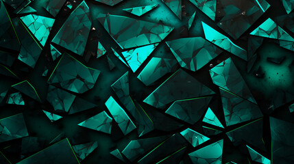Abstract geometric pattern in black and turquoise colors of splatter