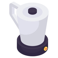 Conceptual isometric design icon of juicer