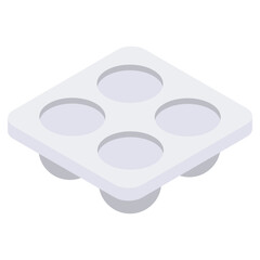 Perfect design icon of ice cube plastic tray