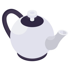 An editable design icon of tea kettle