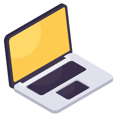 Modern design icon of laptop 