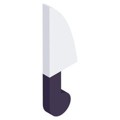 Modern design icon of knife, isometric vector 