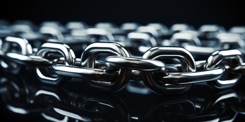 Heavy duty industrial chains, strength and connectivity. - obrazy, fototapety, plakaty