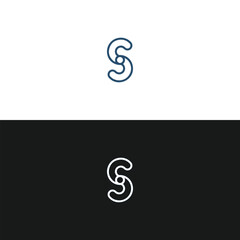 S letter logo, Letter S logo, S letter icon Design with black background. Luxury S letter