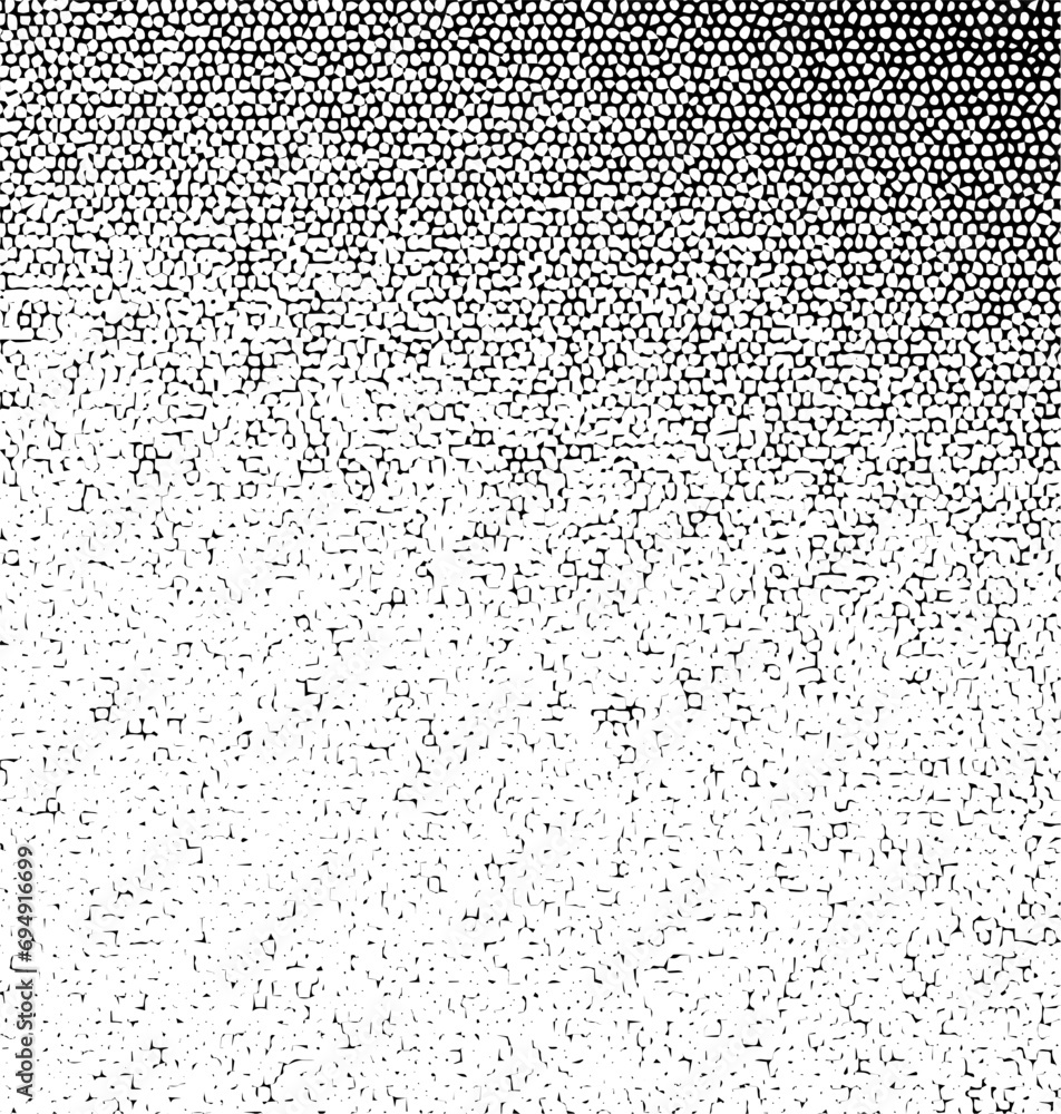 Poster black and white halftone grunge pattern texture. noise transition frame. vector format illustration