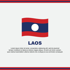 Laos Flag Background Design Template. Laos Independence Day Banner Social Media Post. Laos Design