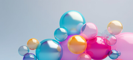 colorful bubbles water drops background