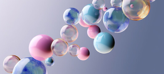 colorful bubbles water drops background