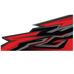 vector livery decal design for racing car background wrapping. - obrazy, fototapety, plakaty