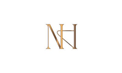 NH, HN , H , N , Abstract Letters Logo Monogram	