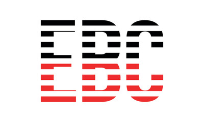 EBC three initial letter iconic line negative space minimal logo design vector template. monogram, abstract, wordmark, business, typography, minimalist, brand, company, flat, modern, unique, simple