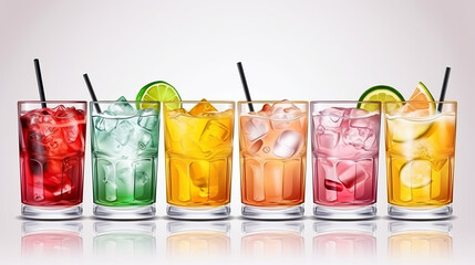 cocktail with ice and lime HD 8K wallpaper Stock Photographic Image 