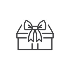 Rectangular Gift Box line icon