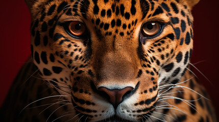 photograph of the fierce eyes of a wild jaguar