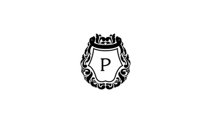 Luxury Alphabetical Card Logo P