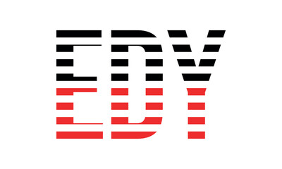 EDY three initial letter iconic line negative space minimal logo design vector template. monogram, abstract, wordmark, business, typography, minimalist, brand, company, flat, modern, unique, simple