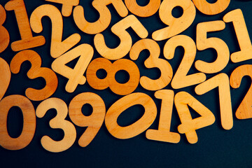 Background or texture of numbers. Finance data concept. Mathematic. Banking or currency. Business and economic growth.