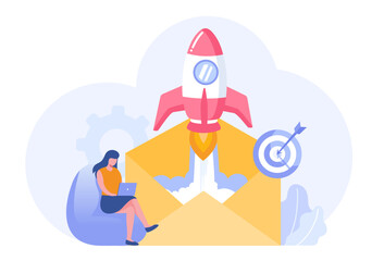 startup business, corporate, innovation, strategy, development, team, finance, flat vector banner for landing page website