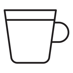 Tea or coffee cup line icon.