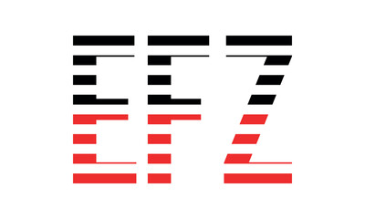 EFZ three initial letter iconic line negative space minimal logo design vector template. monogram, abstract, wordmark, business, typography, minimalist, brand, company, flat, modern, unique, simple