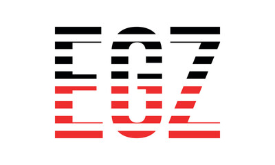 EGZ three initial letter iconic line negative space minimal logo design vector template. monogram, abstract, wordmark, business, typography, minimalist, brand, company, flat, modern, unique, simple