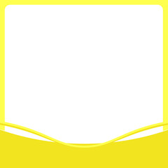 yellow square frame and banner bottom bar