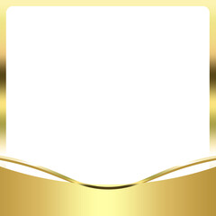 gold square frame and banner bottom bar