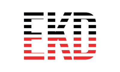 EKD three initial letter iconic line negative space minimal logo design vector template. monogram, abstract, wordmark, business, typography, minimalist, brand, company, flat, modern, unique, simple