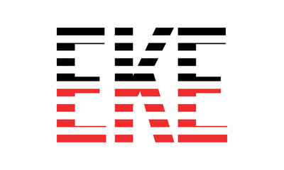 EKE three initial letter iconic line negative space minimal logo design vector template. monogram, abstract, wordmark, business, typography, minimalist, brand, company, flat, modern, unique, simple