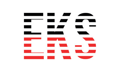 EKS three initial letter iconic line negative space minimal logo design vector template. monogram, abstract, wordmark, business, typography, minimalist, brand, company, flat, modern, unique, simple