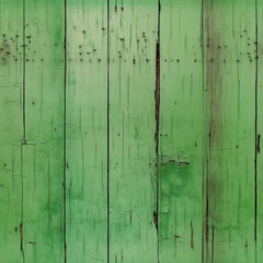 green plastic wooden wall worn dirty created with Generative Ai