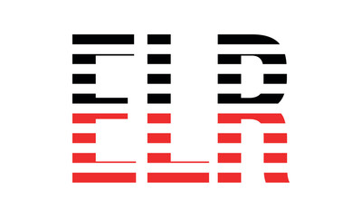 ELR three initial letter iconic line negative space minimal logo design vector template. monogram, abstract, wordmark, business, typography, minimalist, brand, company, flat, modern, unique, simple