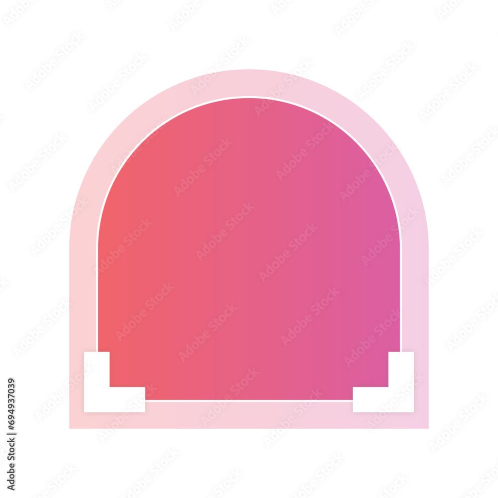 Sticker gradient round frame