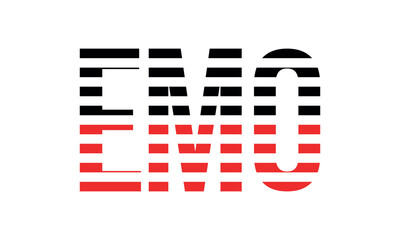 EMO three initial letter iconic line negative space minimal logo design vector template. monogram, abstract, wordmark, business, typography, minimalist, brand, company, flat, modern, unique, simple