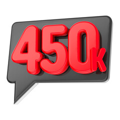 Label 450 Follow Black And Red 3D Rendering